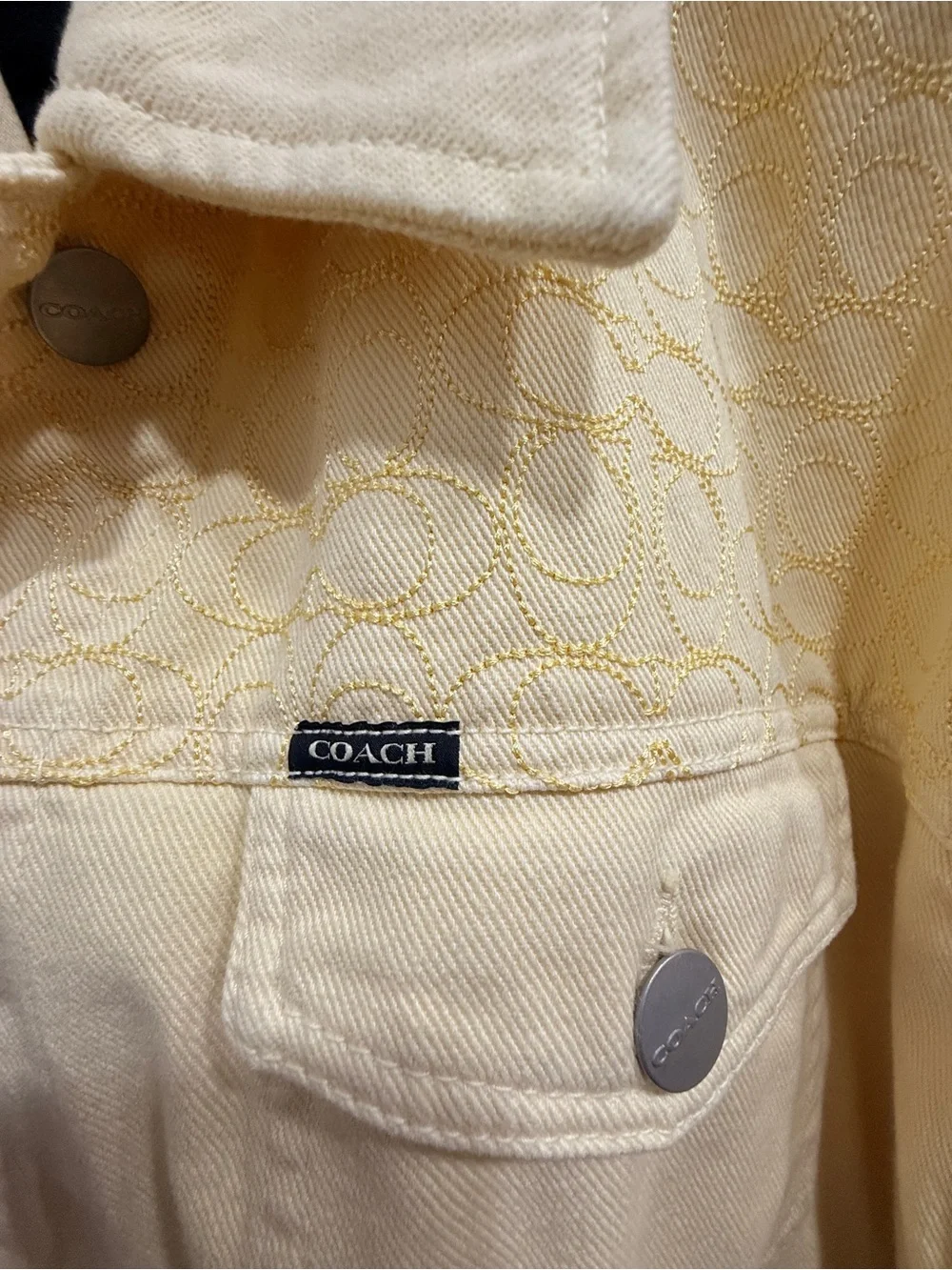 Coach Women's Butter Yellow Denim Jacket